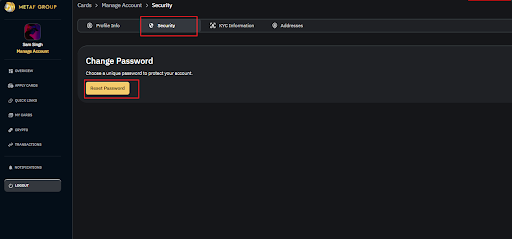 Reset Password